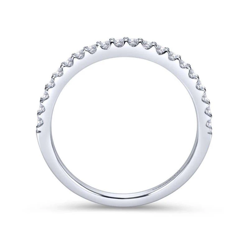 Gabriel & Co. 14k White Gold Contemporary Anniversary Wedding Band - Image 2