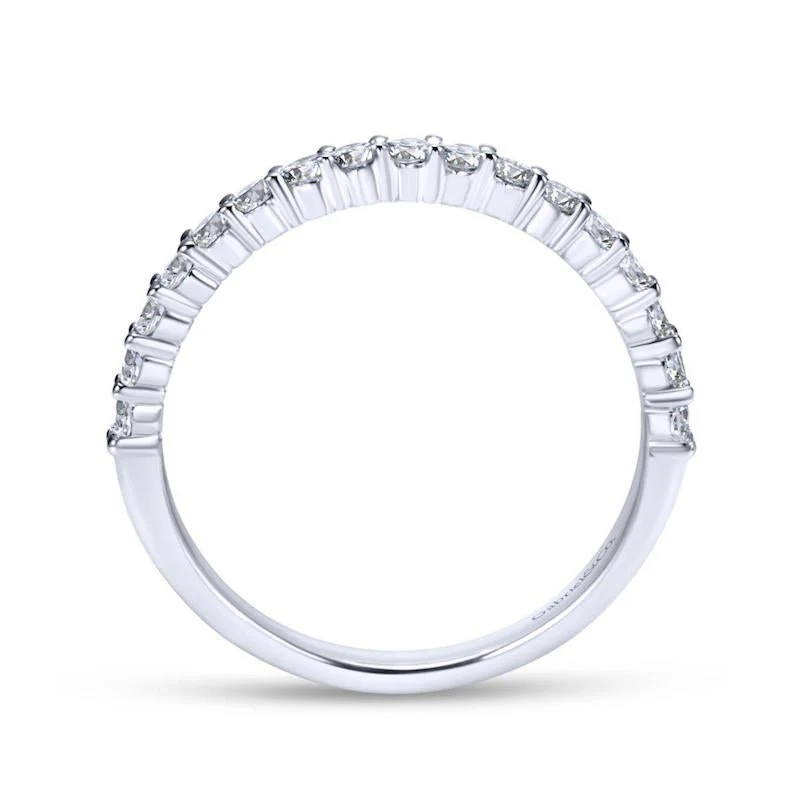 Gabriel & Co. 14k White Gold Contemporary Anniversary Wedding Band - Image 2