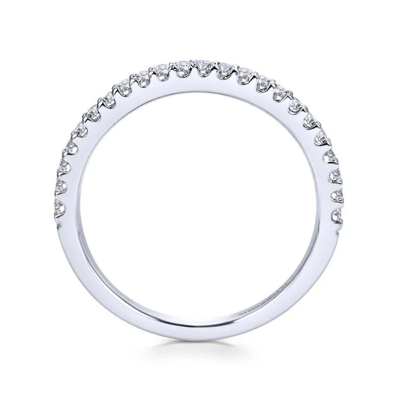 Gabriel & Co. 14k White Gold Contemporary Anniversary Wedding Band - Image 2
