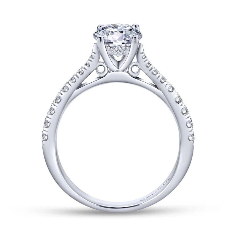 Gabriel & Co. 14k White Gold Contemporary Straight Engagement Ring - Image 2