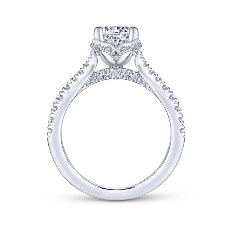 Gabriel & Co. 14k White Gold Contemporary Straight Engagement Ring - Image 2
