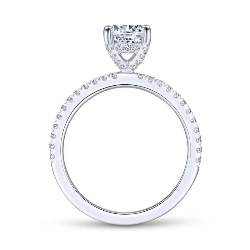 Gabriel & Co. 14k White Gold Contemporary Straight Engagement Ring - Image 2