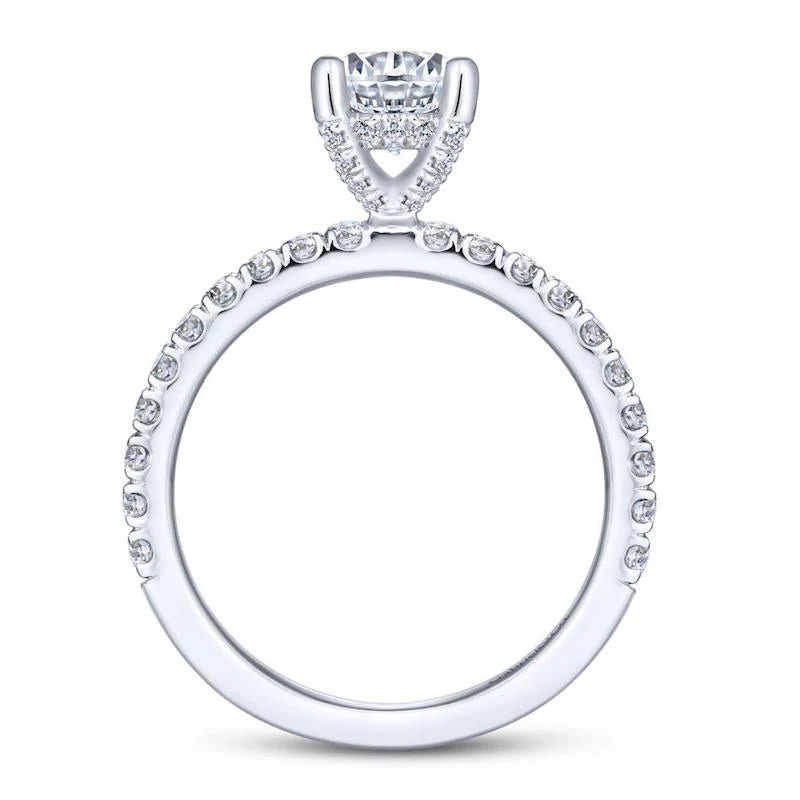 Gabriel & Co. 14k White Gold Contemporary Straight Engagement Ring - Image 2