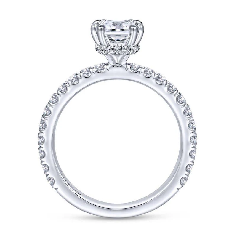 Gabriel & Co. 14k White Gold Contemporary Straight Engagement Ring - Image 2