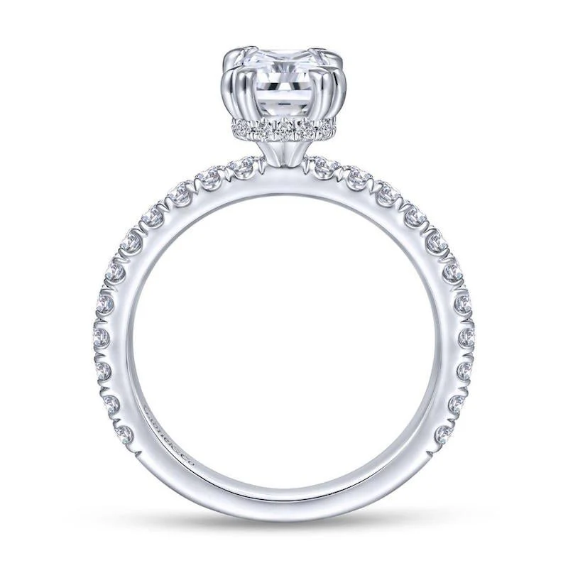 Gabriel & Co. 14k White Gold Contemporary Straight Engagement Ring - Image 2