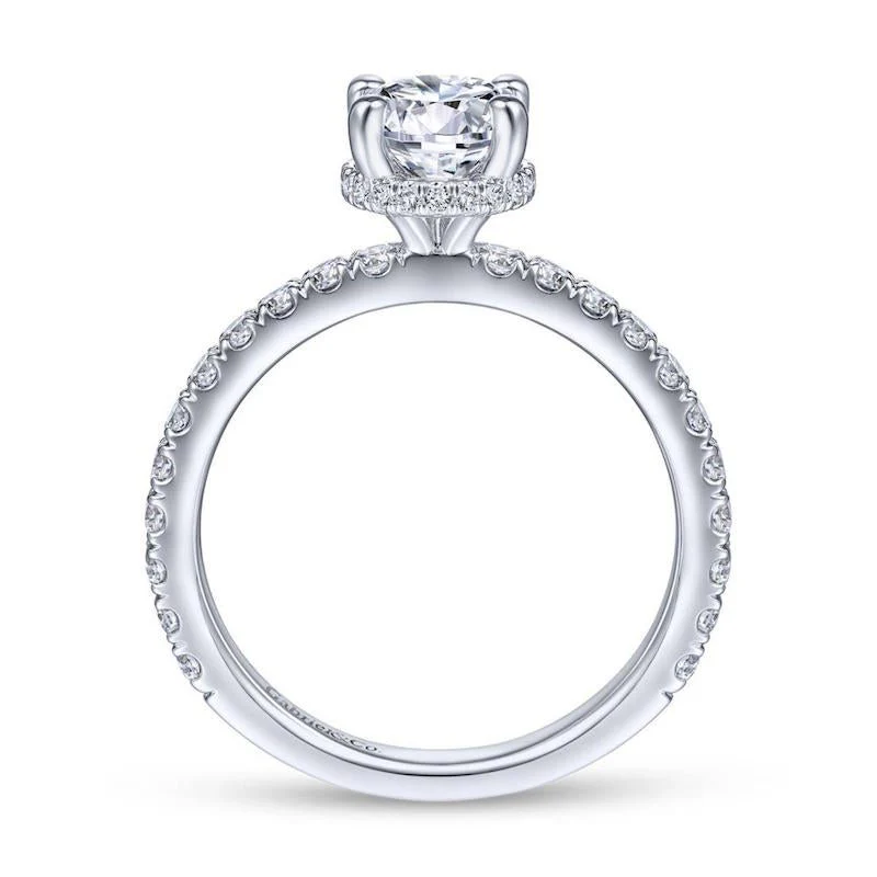 Gabriel & Co. 14k White Gold Contemporary Straight Engagement Ring - Image 2