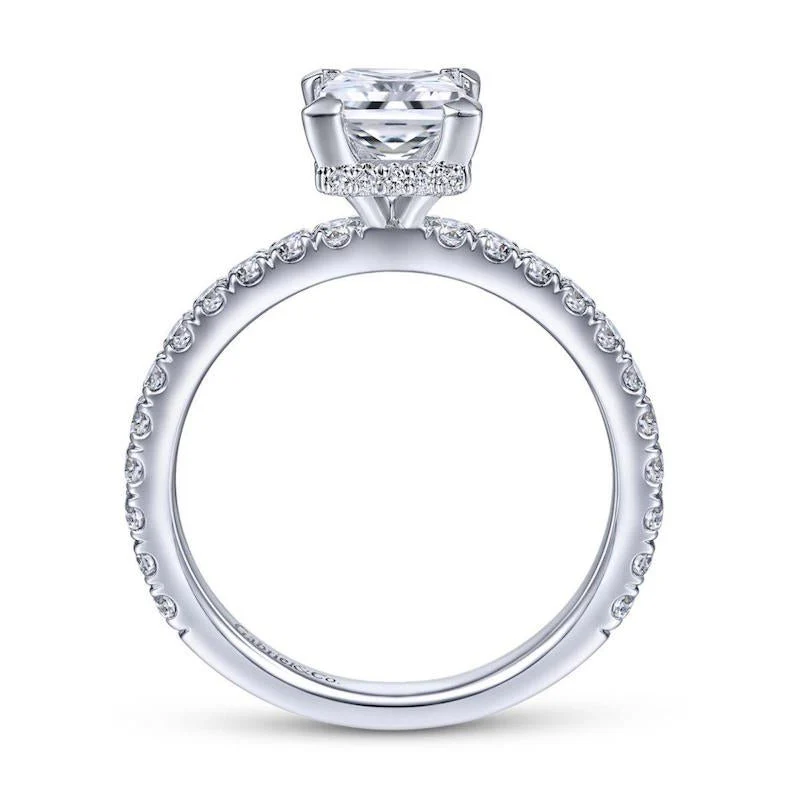 Gabriel & Co. 14k White Gold Contemporary Straight Engagement Ring - Image 2