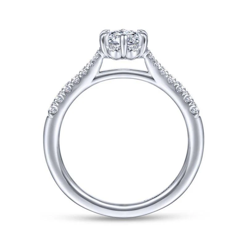 Gabriel & Co. 14k White Gold Contemporary Straight Engagement Ring - Image 2