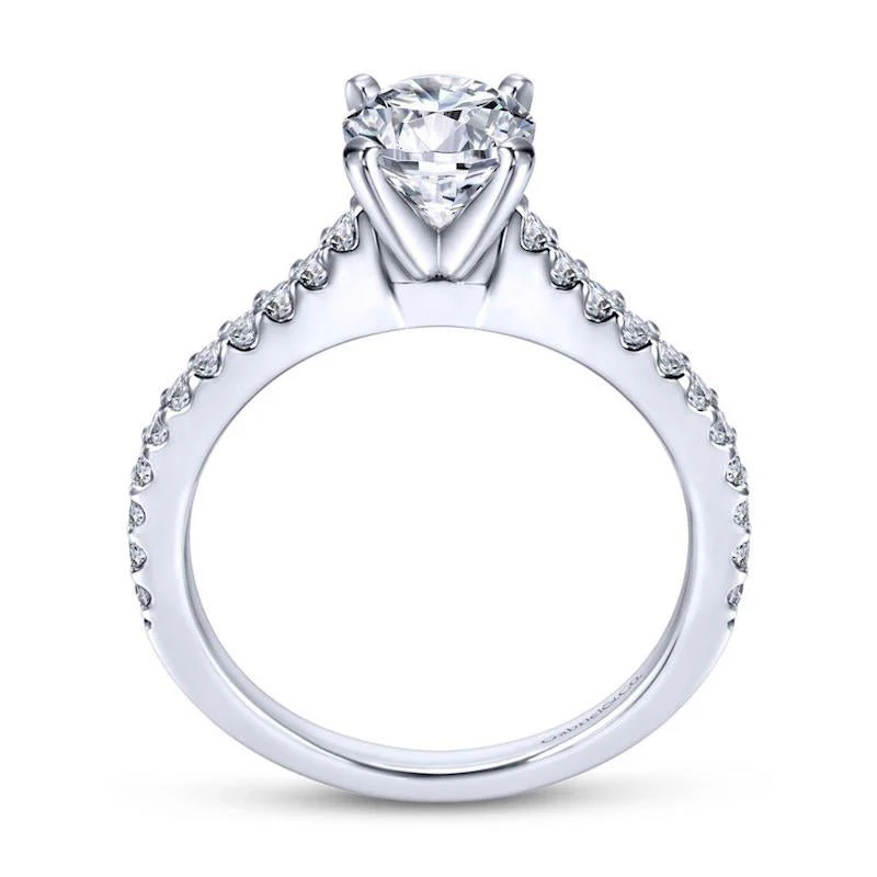 Gabriel & Co. 14k White Gold Contemporary Straight Engagement Ring - Image 2