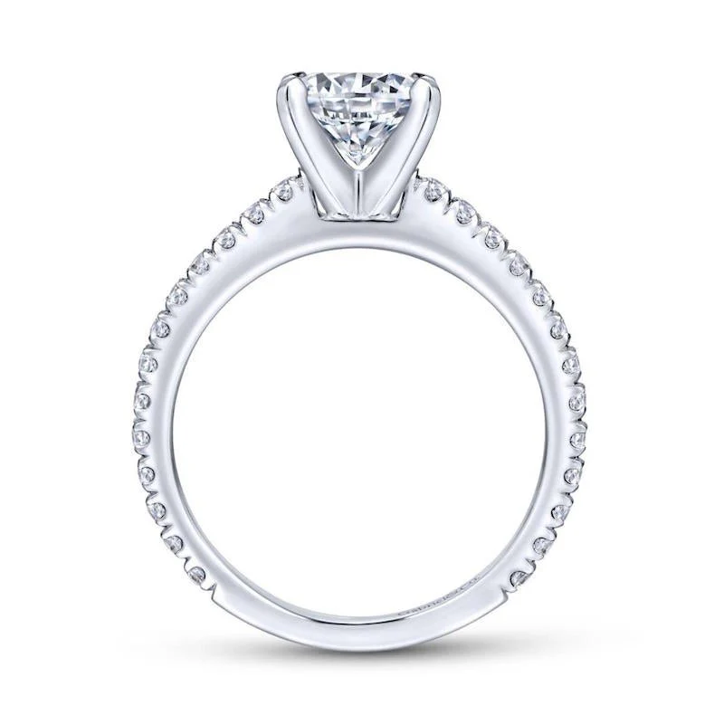 Gabriel & Co. 14k White Gold Contemporary Straight Engagement Ring - Image 2
