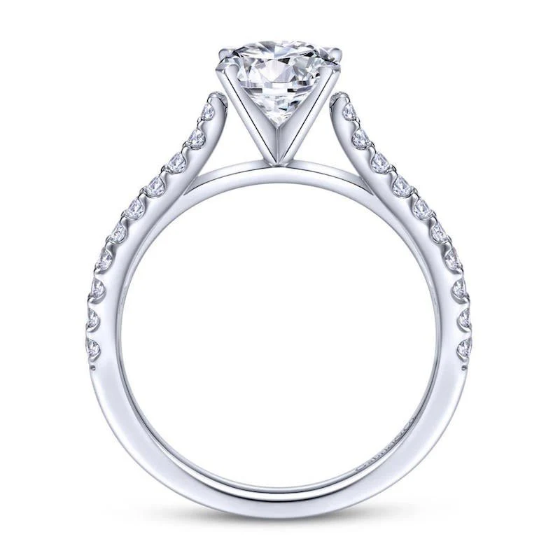 Gabriel & Co. 14k White Gold Contemporary Straight Engagement Ring - Image 2