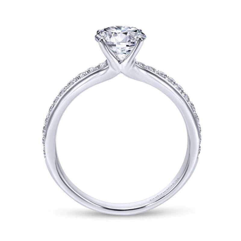 Gabriel & Co. 14k White Gold Contemporary Straight Engagement Ring - Image 2