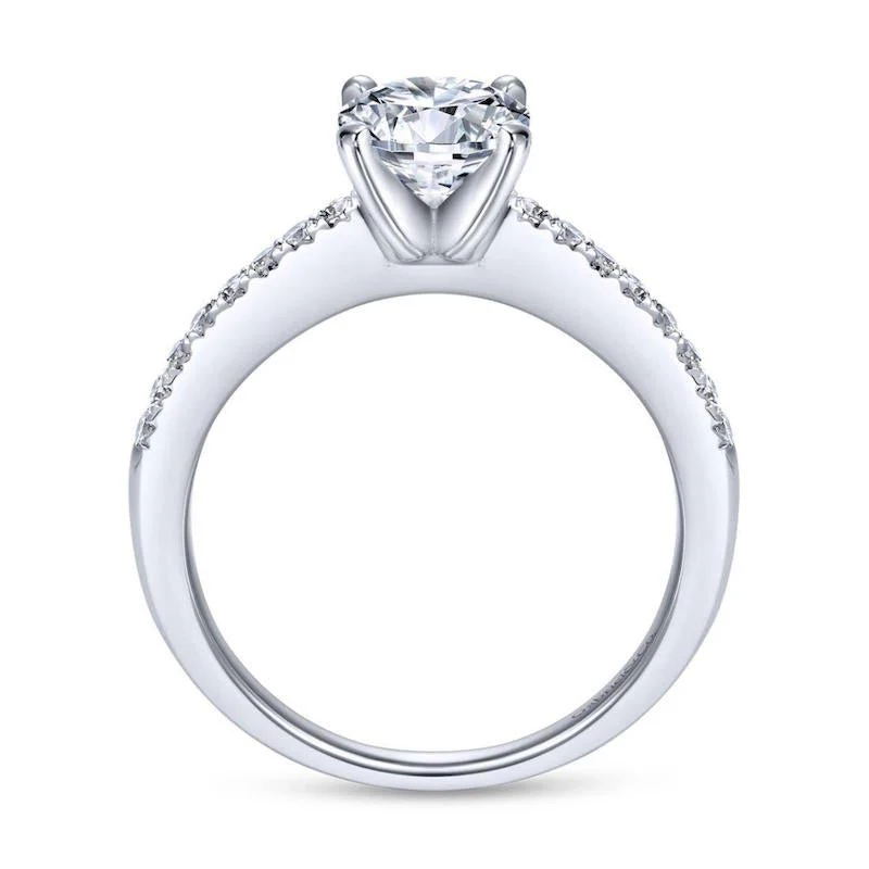 Gabriel & Co. 14k White Gold Contemporary Straight Engagement Ring - Image 2