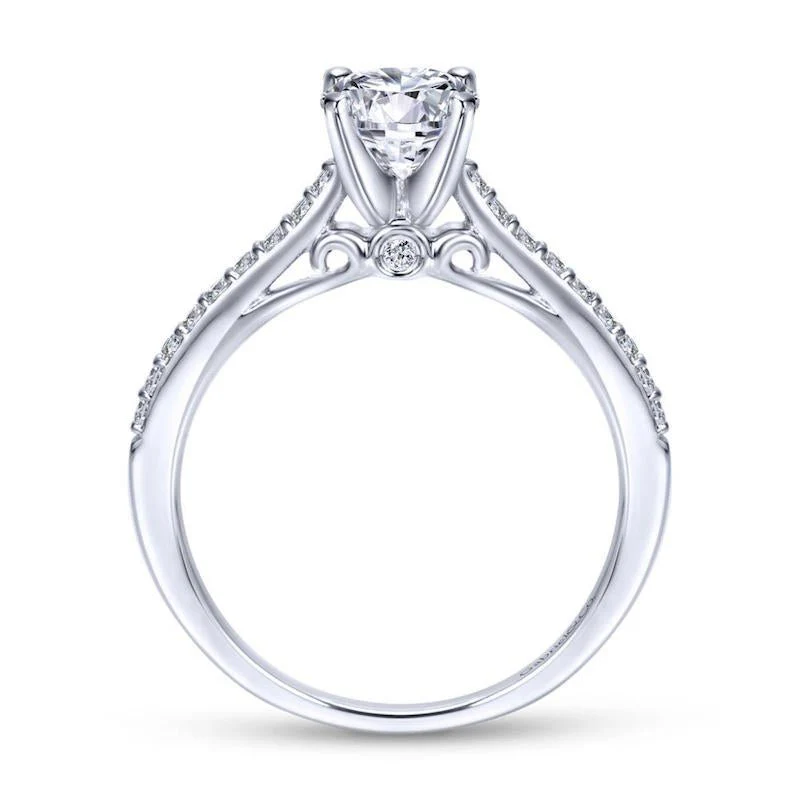 Gabriel & Co. 14k White Gold Contemporary Straight Engagement Ring - Image 2