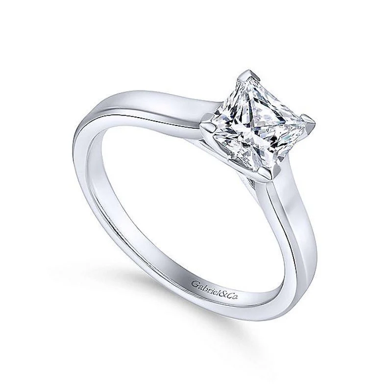 Gabriel & Co 14K White Gold Enid Solitaire Diamond Engagement Ring - Image 3