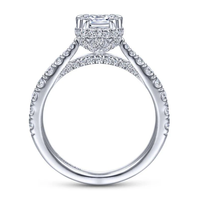 Gabriel & Co. 14k White Gold Infinity Straight Engagement Ring - Image 2
