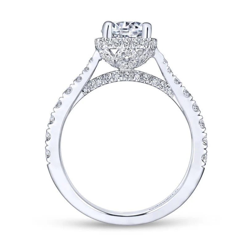 Gabriel & Co. 14k White Gold Infinity Straight Engagement Ring - Image 2