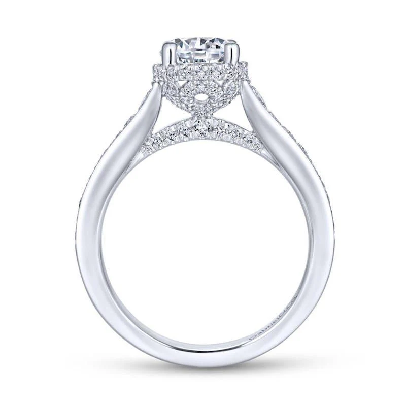 Gabriel & Co. 14k White Gold Infinity Straight Engagement Ring - Image 2