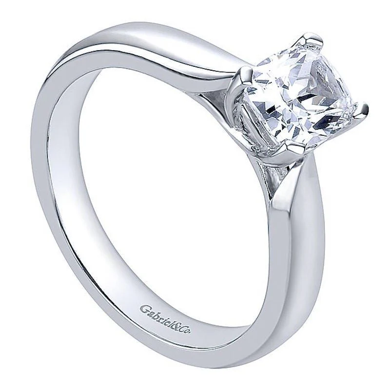 Gabriel & Co 14K White Gold Jamie Solitaire Diamond Engagement Ring - Image 3