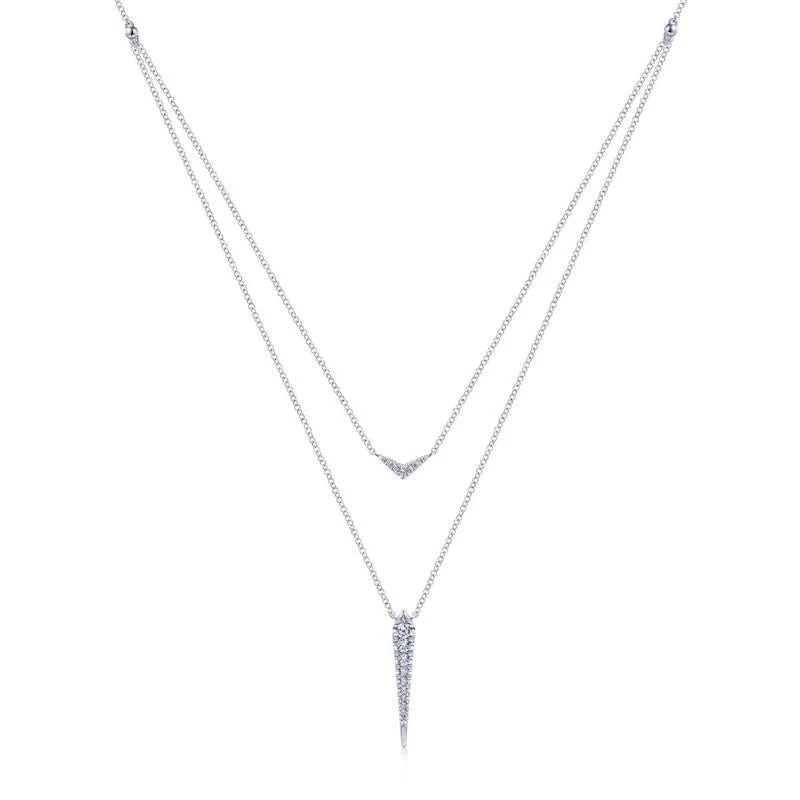 Gabriel & Co. 14k White Gold Kaslique Diamond Necklace