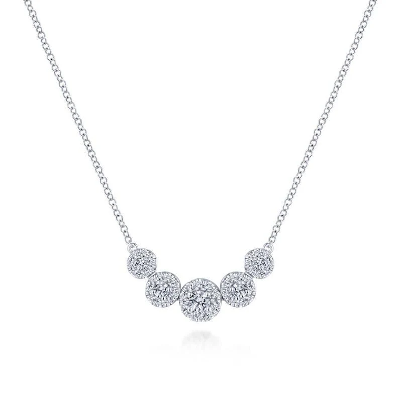 Gabriel & Co. 14k White Gold Lusso Diamond Bar Necklace