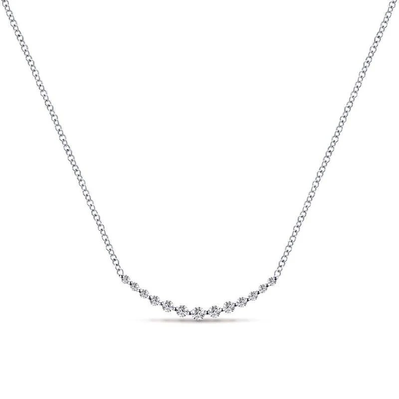 Gabriel & Co. 14k White Gold Lusso Diamond Necklace