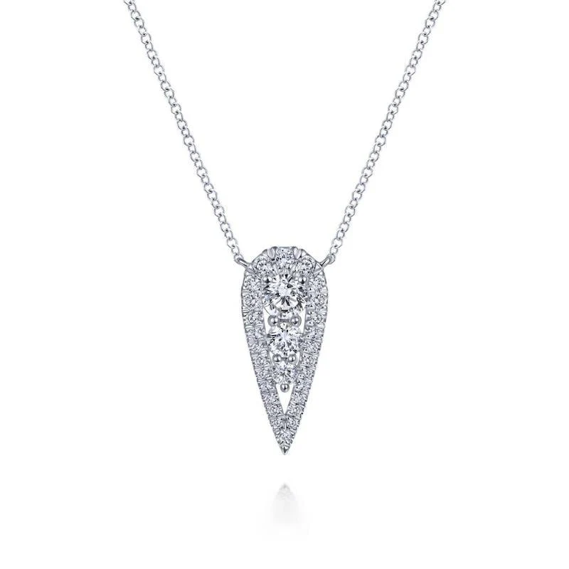 Gabriel & Co. 14k White Gold Lusso Diamond Necklace
