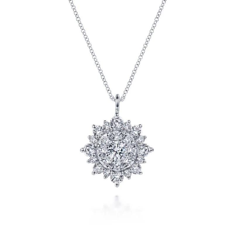 Gabriel & Co. 14k White Gold Lusso Diamond Necklace