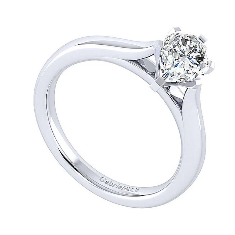 Gabriel & Co 14K White Gold Michelle Solitaire Diamond Engagement Ring - Image 3