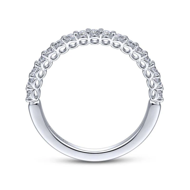 Gabriel & Co. 14k White Gold Wedding Band - Image 2