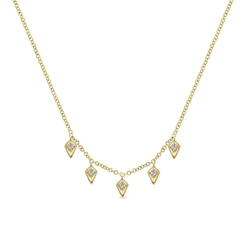 Gabriel & Co. 14k Yellow Gold Kaslique Diamond Necklace