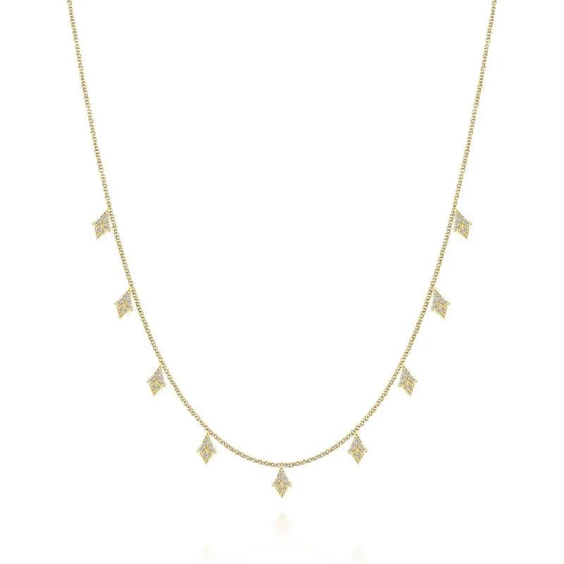 Gabriel & Co. 14k Yellow Gold Kaslique Diamond Necklace