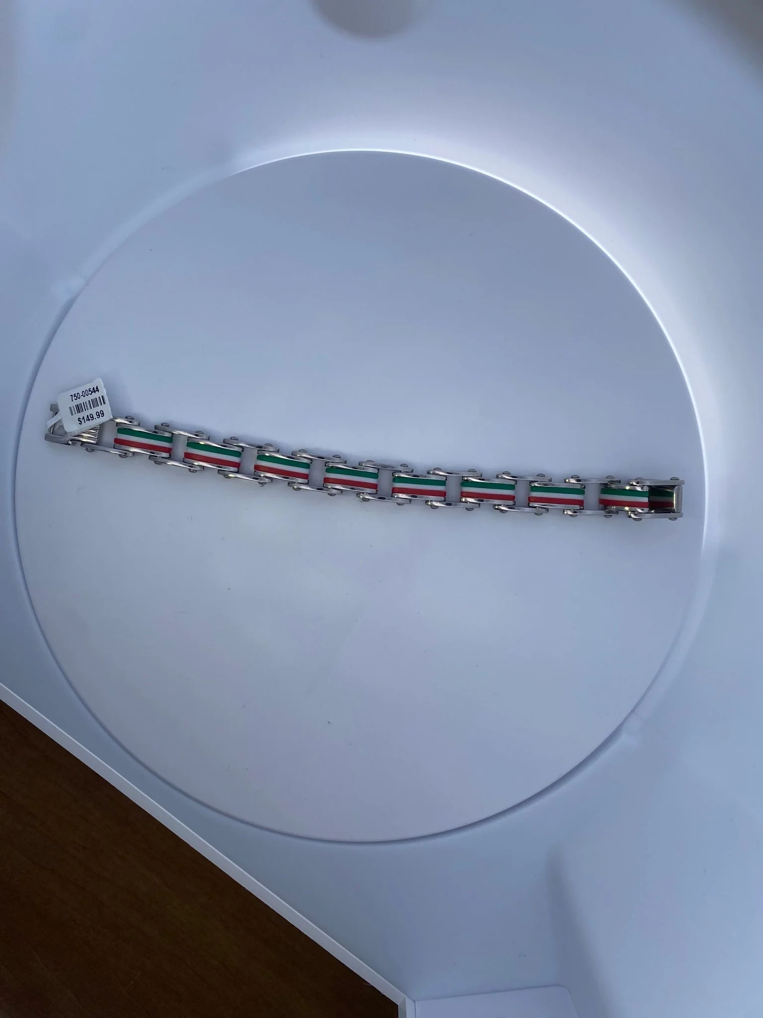 Italian Flag Bracelet Stainless Steel /8.5 inches - Image 3