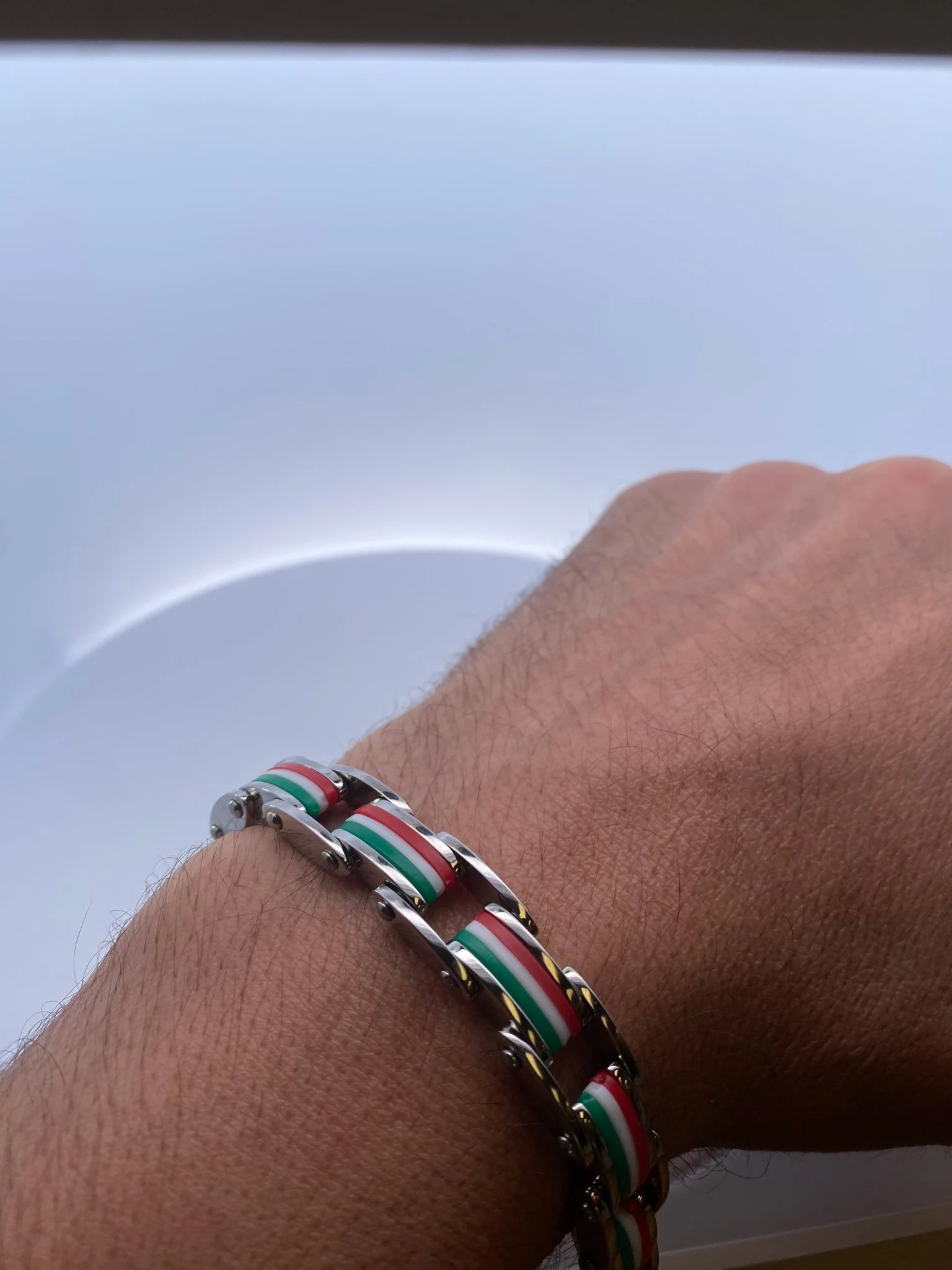 Italian Flag Bracelet Stainless Steel /8.5 inches - Image 4