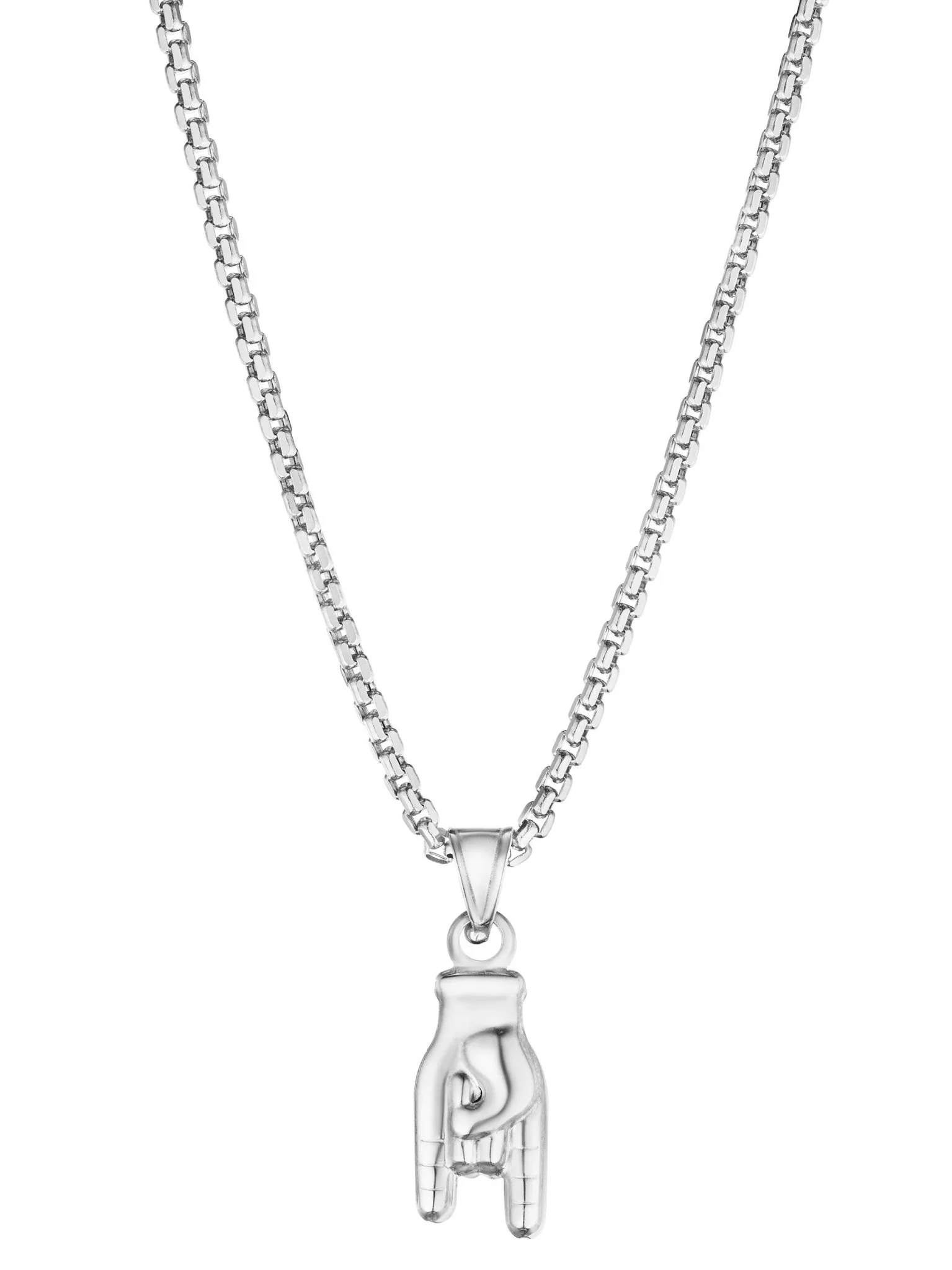 14K Gold Sign Of The Horns Pendant - Image 4