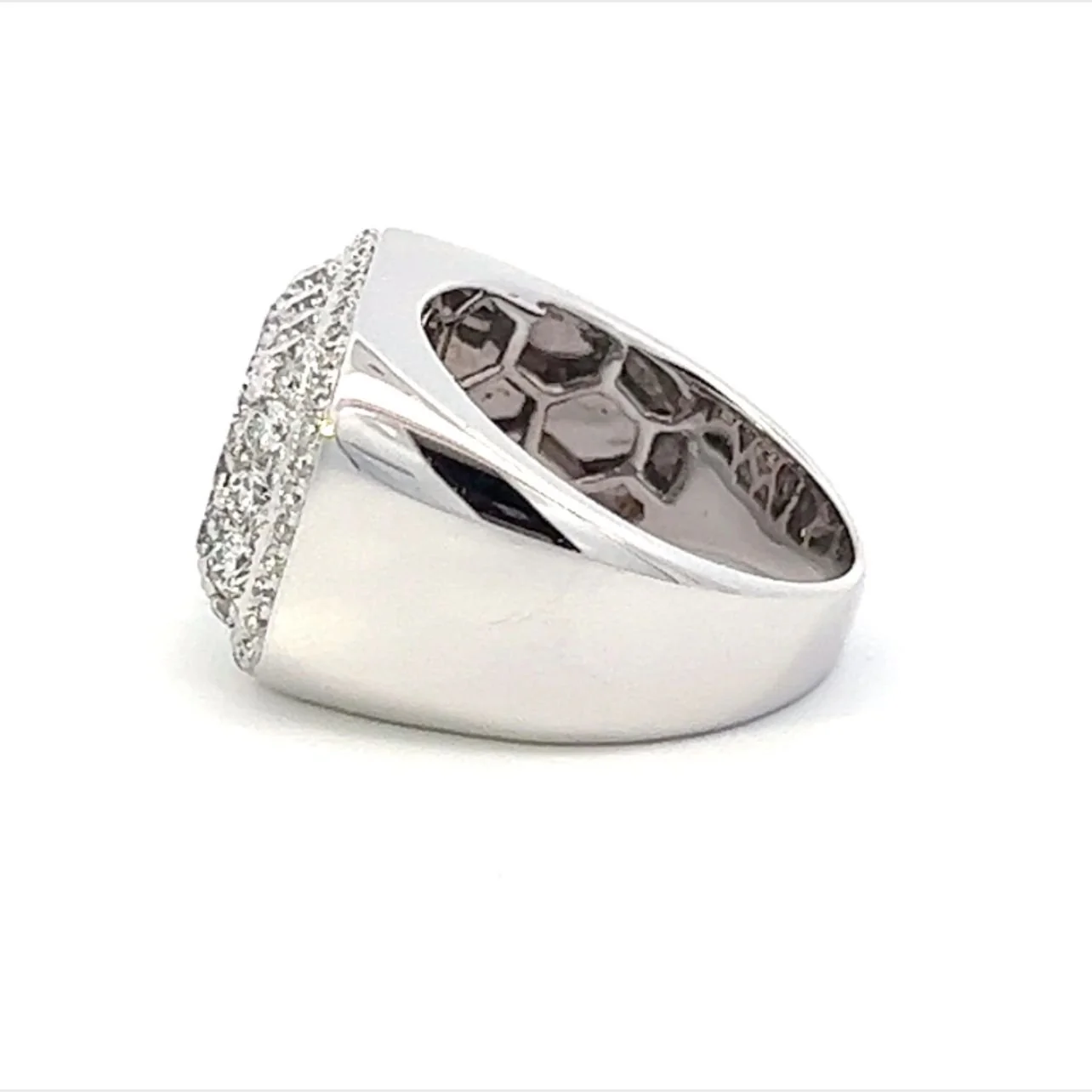Men's 14Karat White Gold Pave Ring - Image 2