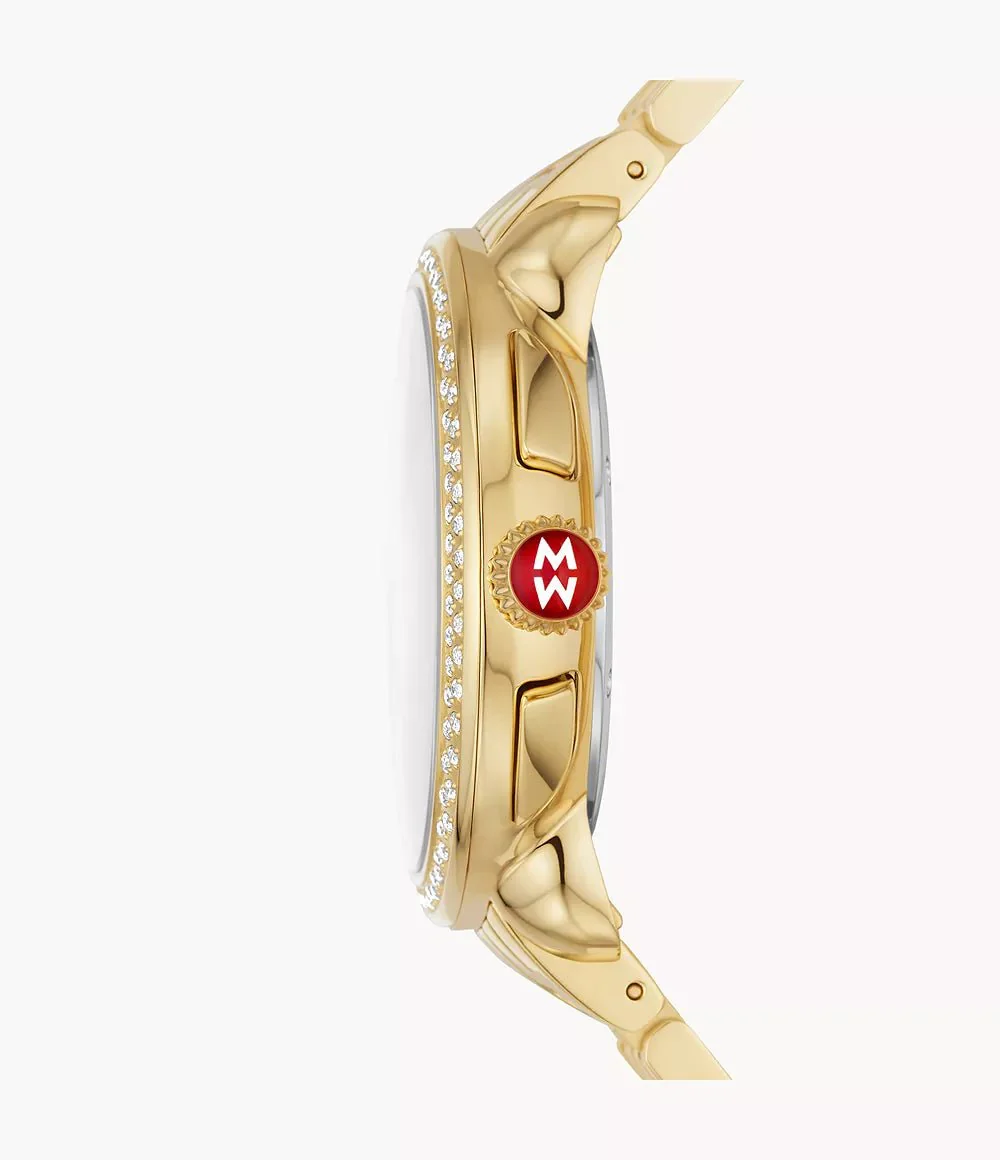 Michele Serein 18K Gold-Plated Diamond Watch - Image 3