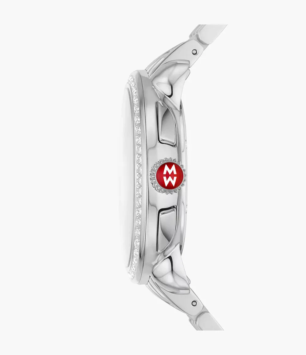 Michele Serein Stainless Steel Diamond Watch - Image 3