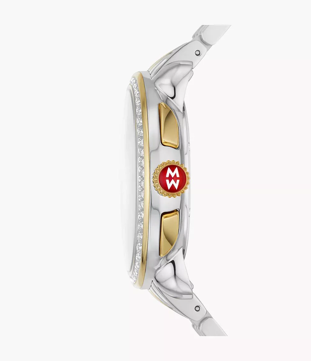 Michele Serein Two-Tone 18K Gold-Plated Diamond Watch - Image 3
