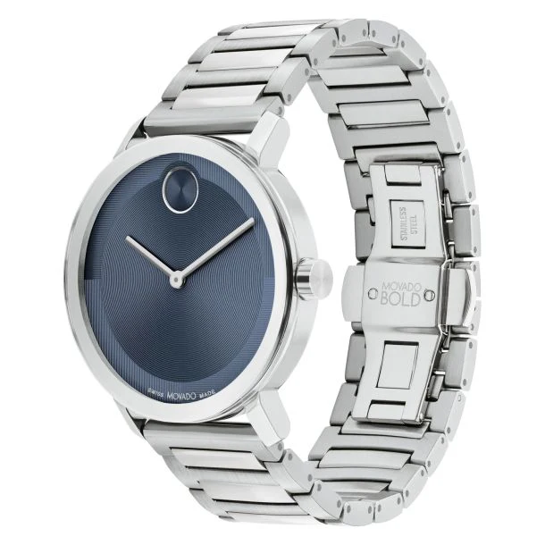 Movado BOLD Evolution Blue Dial Stainless Steel Bracelet Watch | 40mm | 3601155 - Image 2