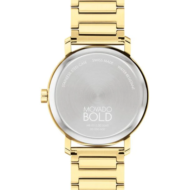 Movado BOLD Evolution Green Dial Gold Ionic-Plated Stainless Steel Bracelet Watch | 40mm | 3601156 - Image 3
