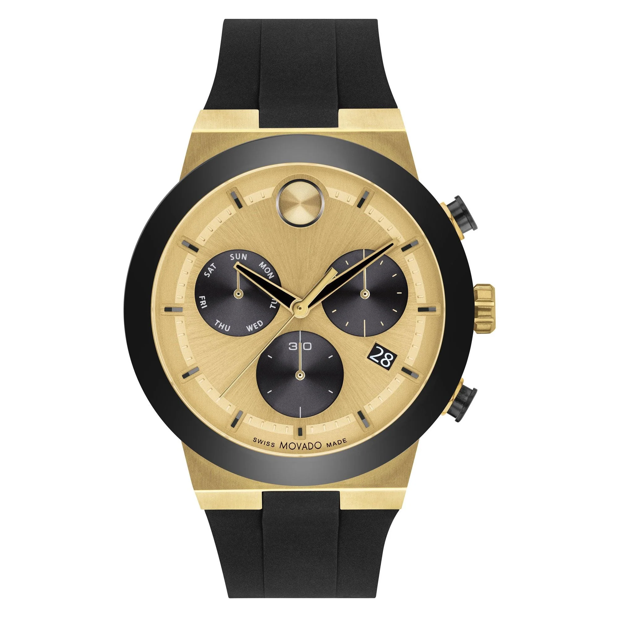 Movado BOLD Fusion Black Silicone Strap Watch | 44.5mm | 3600895