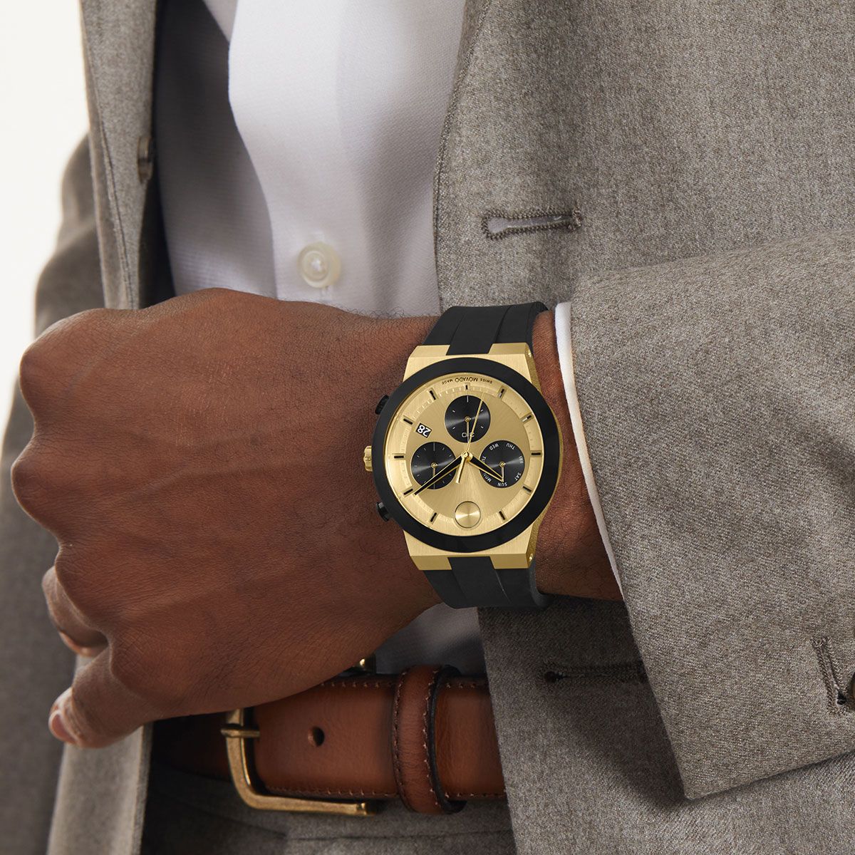 Movado BOLD Fusion Black Silicone Strap Watch | 44.5mm | 3600895 - Image 4