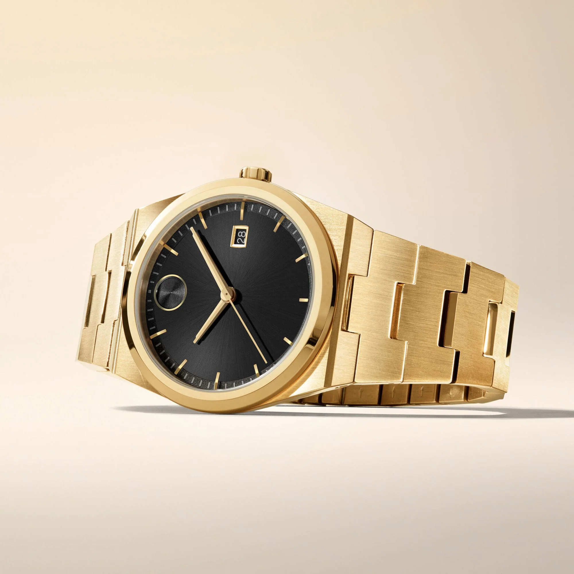 Movado BOLD Quest Black Dial Gold-Tone Bracelet Watch 40mm - 3601223 - Image 2