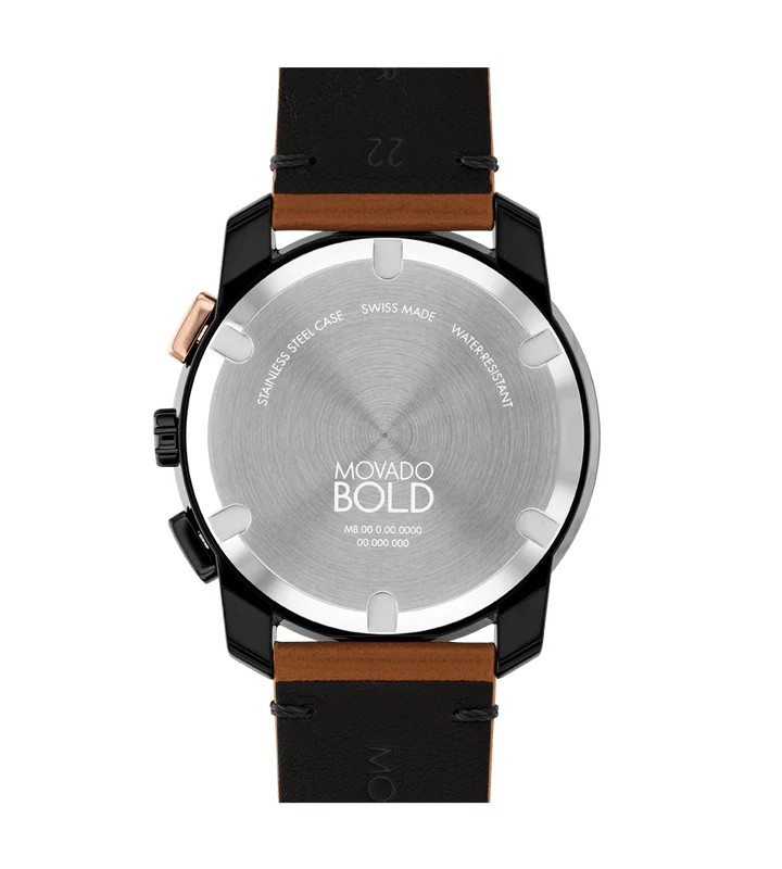 Movado BOLD TR90 Black and Bronze Watch - Image 3
