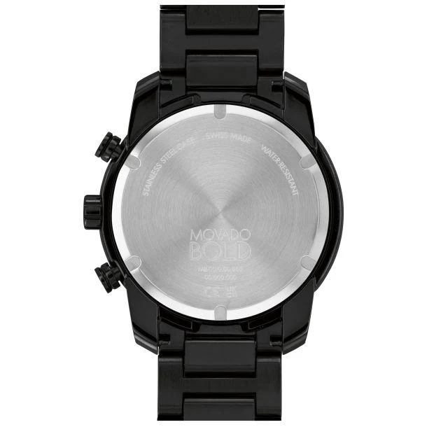 Movado BOLD Verso Chronograph Black Ion-Plated Bracelet Watch | 44mm | 3600906 - Image 4