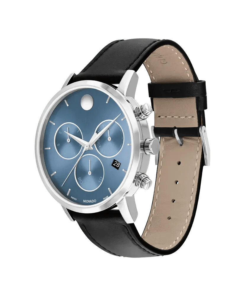 Movado Museum Classic Chronograph Blue Dial -0607889 - Image 2