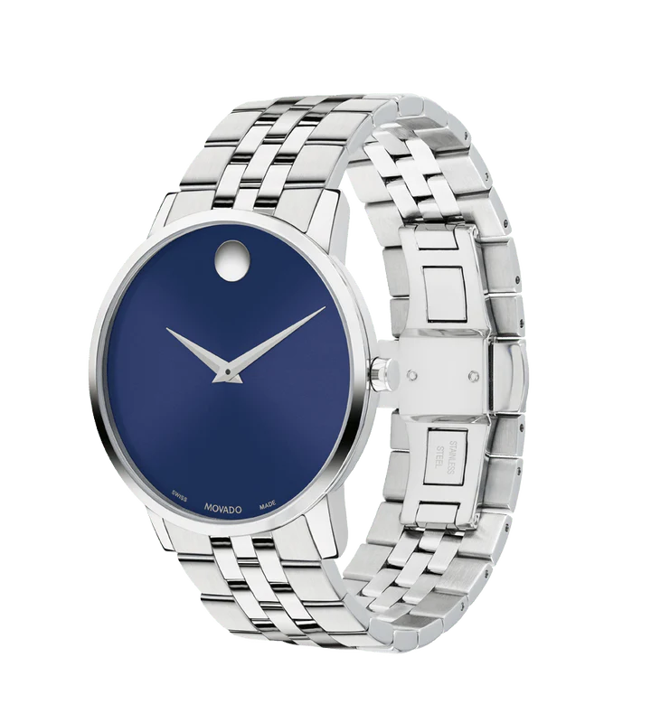 Movado Museum Classic Stainless Steel Navy Dial - Image 2