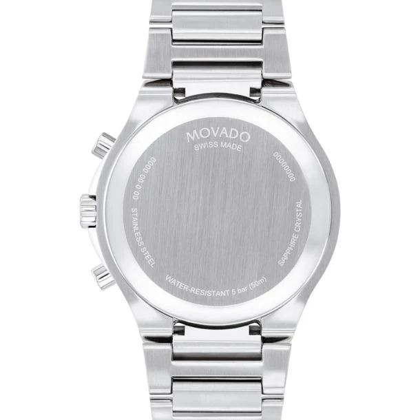 Movado SE Chronograph Black Dial Two-Tone Bracelet Watch 42mm - 0607972 - Image 5