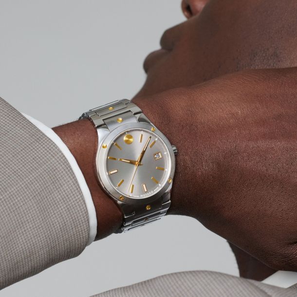 Movado SE Dual-Finished Two-Tone Stainless Steel Watch | 41mm | 0607514 - Image 4
